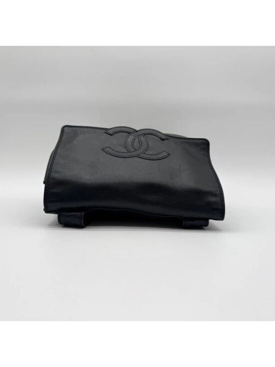 Chanel Backpack Big CC Logo Lambskin Leather Black with Seal main image 16